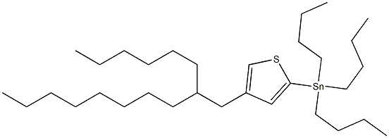Tributyl(4-(2-hexyldecyl)thiophen-2-yl)stannane,,结构式