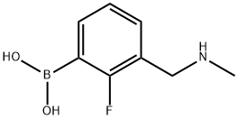 3-(N-methylaminomethyl)-2-fluorophenylboronic acid 结构式