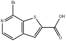 7-Bromothieno[2,3-c]pyridine-2-carboxylic acid 化学構造式