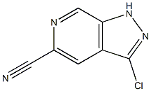 3-Chloro-1H-pyrazolo[3,4-c]pyridine-5-carbonitrile,2089377-88-6,结构式
