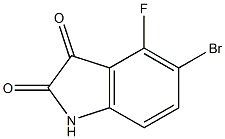 5-Bromo-4-fluoro-1H-indole-2,3-dione 化学構造式