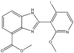 methyl 2-(4-iodo-2-methoxypyridin-3-yl)-1H-benzo[d]imidazole-4-carboxylate Structure