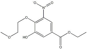3-羟基-4-(2-甲氧乙氧基)-5-硝基苯甲酸乙酯 埃罗替尼杂质-G,,结构式