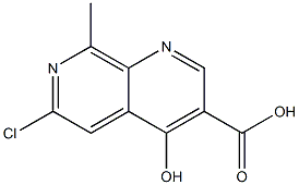 6-Chloro-4-hydroxy-8-methyl-[1,7]naphthyridine-3-carboxylic acid 结构式