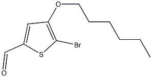 5-溴-4-己氧基噻吩-2-醛,,结构式