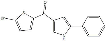 (5-bromothiophen-2-yl)(5-phenyl-1H-pyrrol-3-yl)methanone 化学構造式