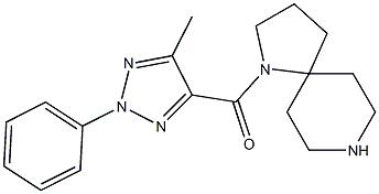 (5-methyl-2-phenyl-2H-1,2,3-triazol-4-yl)(1,8-diazaspiro[4.5]decan-1-yl)methanone 结构式