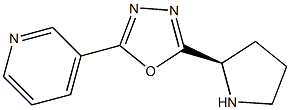 (R)-2-(pyridin-3-yl)-5-(pyrrolidin-2-yl)-1,3,4-oxadiazole Struktur