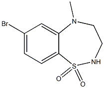 1,1-dioxy-7-bromo-5-methyl-2,3,4,5-tetrahydrobenzo[f][1,2,5]thiadiazepine Structure
