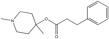 1,4-dimethylpiperidin-4-yl 3-phenylpropanoate 化学構造式