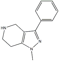 1-methyl-3-phenyl-4,5,6,7-tetrahydro-1H-pyrazolo[4,3-c]pyridine Struktur
