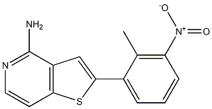 2-(2-methyl-3-nitrophenyl)thieno[3,2-c]pyridin-4-amine 化学構造式