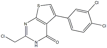 2-(chloromethyl)-5-(3,4-dichlorophenyl)thieno[2,3-d]pyrimidin-4(3H)-one 结构式