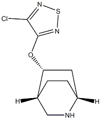 3-((1R,4R,5R)-2-azabicyclo[2.2.2]octan-5-yloxy)-4-chloro-1,2,5-thiadiazole Struktur