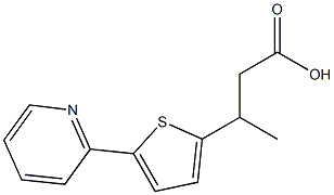 3-(5-(pyridin-2-yl)thiophen-2-yl)butanoic acid Structure