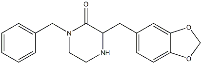 3-(benzo[d][1,3]dioxol-5-ylmethyl)-1-benzylpiperazin-2-one Structure