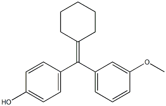 4-(cyclohexylidene(3-methoxyphenyl)methyl)phenol Struktur
