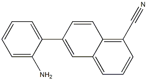 6-(2-aminophenyl)-1-naphthonitrile 化学構造式