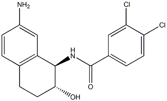 N-((1R,2R)-7-amino-2-hydroxy-1,2,3,4-tetrahydronaphthalen-1-yl)-3,4-dichlorobenzamide Struktur
