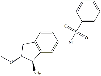 N-((2R,3R)-3-amino-2-methoxy-2,3-dihydro-1H-inden-5-yl)benzenesulfonamide Struktur