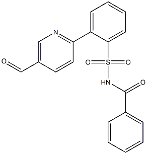 N-(2-(5-formylpyridin-2-yl)phenylsulfonyl)benzamide Struktur