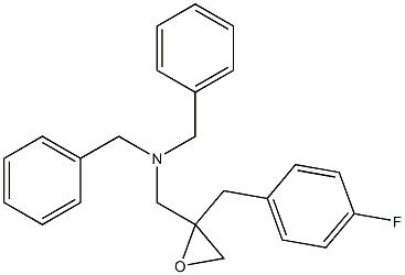 N,N-dibenzyl-1-(2-(4-fluorobenzyl)oxiran-2-yl)methanamine Structure