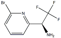 (S)-1-(6-bromopyridin-2-yl)-2,2,2-trifluoroethanamine 化学構造式