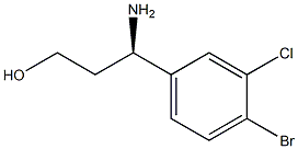 (R)-3-amino-3-(4-bromo-3-chlorophenyl)propan-1-ol,,结构式