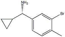 (S)-(3-BROMO-4-METHYLPHENYL)(CYCLOPROPYL)METHANAMINE 结构式