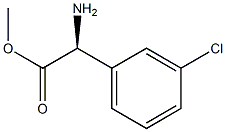 (S)-methyl 2-amino-2-(3-chlorophenyl)acetate,,结构式