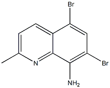 5,7-Dibromo-2-methyl-quinolin-8-ylamine,,结构式