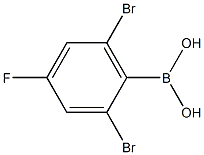 (2,6-dibromo-4-fluorophenyl)boronic acid Struktur