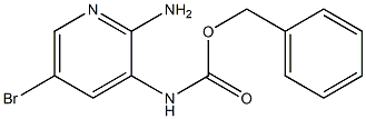 (2-Amino-5-bromo-pyridin-3-yl)-carbamic acid benzyl ester 化学構造式