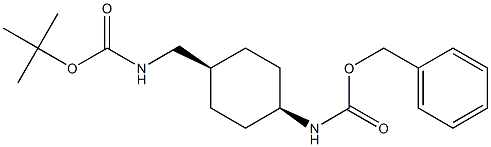 BENZYL CIS-(4-(((TERT-BUTOXYCARBONYL)AMINO)METHYL)CYCLOHEXYL)CARBAMATE 结构式