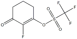 2-fluoro-3-oxocyclohex-1-en-1-yl trifluoromethanesulfonate Structure