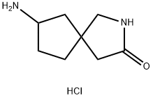 7-amino-2-azaspiro[4.4]nonan-3-one hydrochloride 化学構造式