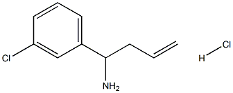 1-(3-chlorophenyl)but-3-en-1-amine hydrochloride 化学構造式