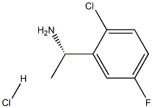 (S)-1-(2-chloro-5-fluorophenyl)ethanamine hydrochloride,,结构式
