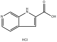 1H-Pyrrolo[2,3-c]pyridine-2-carboxylic acid hydrochloride Structure