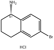 (S)-6-bromo-1,2,3,4-tetrahydronaphthalen-1-amine hydrochloride 化学構造式