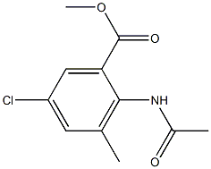 2-Acetylamino-5-chloro-3-methyl-benzoic acid methyl ester Struktur