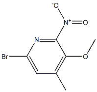 6-Bromo-3-methoxy-4-methyl-2-nitro-pyridine 化学構造式