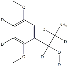 2-amino-1-(2,5-dimethoxyphenyl)ethan-1-ol D6 化学構造式