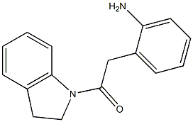 2-(2-aminophenyl)-1-(2,3-dihydro-1H-indol-1-yl)ethan-1-one 化学構造式