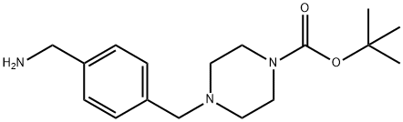 tert-butyl 4-(4-(aminomethyl)benzyl)piperazine-1-carboxylate Structure