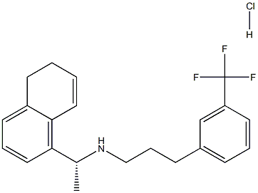 (R)-N-(1-(5,6-dihydronaphthalen-1-yl)ethyl)-3-(3-(trifluoromethyl)phenyl)propan-1-amine hydrochloride Structure