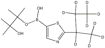 2-(sec-Butyl-d9)-thiazole-5-boronic acid pinacol ester 化学構造式
