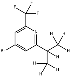 4-Bromo-2-(iso-propyl-d7)-6-trifluoromethylpyridine 化学構造式