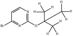 4-Bromo-2-(tert-butoxy-d9)-pyrimidine 化学構造式
