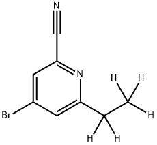 4-Bromo-2-cyano-6-(ethyl-d5)-pyridine Struktur